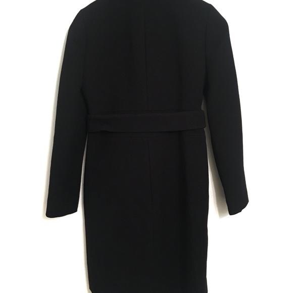J. Crew NEW Black Double Cloth Funnel Coat Size 00 - Picture 9 of 16